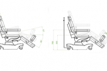 Fotel do dializ DC 04-S - wymiary fotela