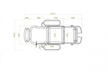 Fotel do dializ DC 04-S - wymiary