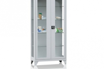 Szafa dwudrzwiowa, przeszklone drzwi i boki MDB/2 - 1