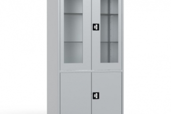 Szafa dwudrzwiowa, przeszklone górne drzwi MDW/2 - 1