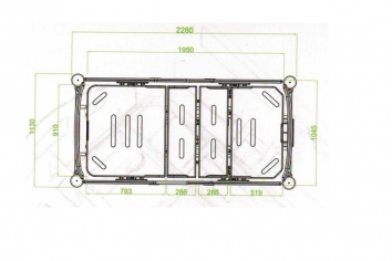 Łóżko szpitalne UNIQUE+ 4-segmentowe elektryczne - 4
