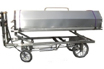 Wózek do przewożenia zwłok  ZTP -2H pokrywa z stali nierdzewnej