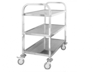 Wózek 3–półkowy ze stali nierdzewnej, profil kwadratowy