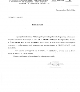 Referencje na wózki anestezjologiczne