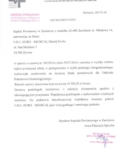 Referencje na łóżka porodowe